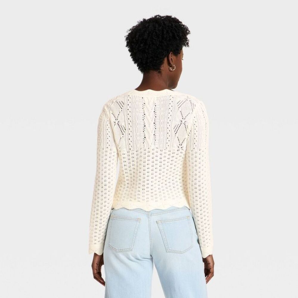 Universal Thread - Women's Western Crafted Cardigan - Universal Threa Off-White - Picture 2 of 3